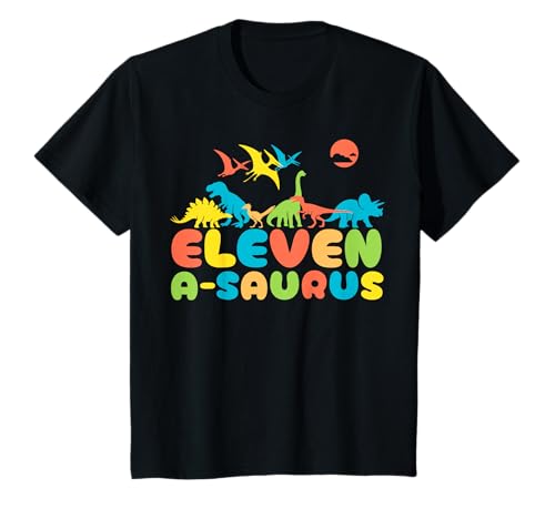 Eleven A-Saurus 11-jährige Dinosaurier 11. Geburtstag Junge Mädchen T-Shirt Eleven A-Saurus 11-jährige Dinosaurier 11. Geburtstag Junge Mädchen T-Shirt von Shertvibes Dinosaur Birthday Party For Toddlers