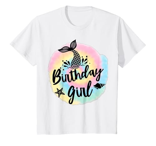 Meerjungfrauenschwanz Pastell Tie Dye Geburtstag Party Undersea Girls T-Shirt Meerjungfrauenschwanz Pastell Tie Dye Geburtstag Party Undersea Girls T-Shirt von Shertvibes Mermaid Birthday Pastel Tie Dye