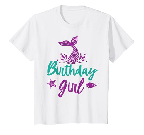 Meerjungfrauenschwanz Geburtstag Party Untersee für Mädchen T-Shirt Meerjungfrauenschwanz Geburtstag Party Untersee für Mädchen T-Shirt von Shertvibes Mermaid Birthday