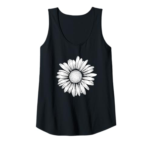 Damen Vintage Retro 60er 70er Jahre Boho Hippie Floral Flower Daisy Tank Top von Shertvibes Vintage Retro Boho Floral Flower Daisy