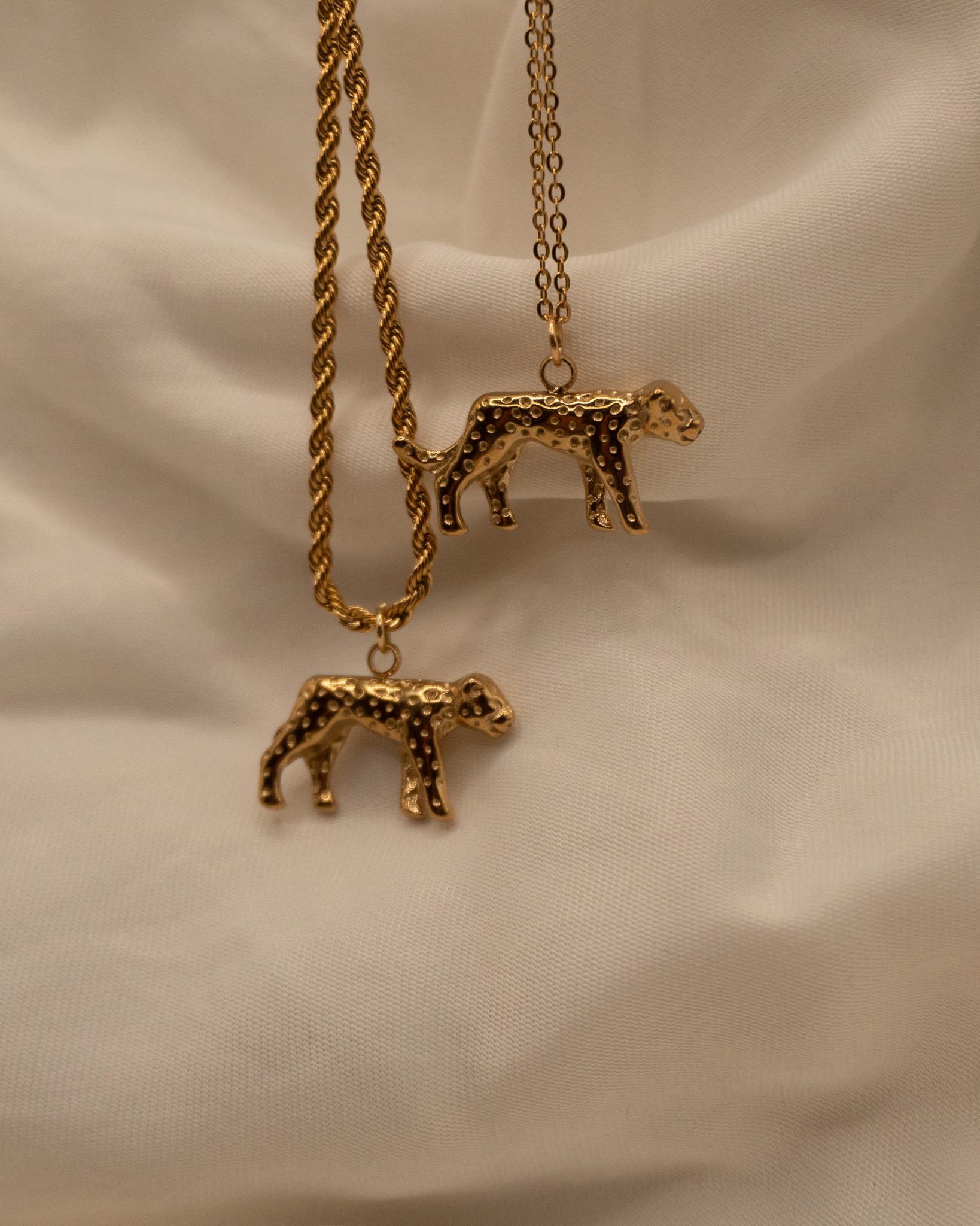 Gold Plated Cheetah Necklace „Roxanne" von Shesapearl