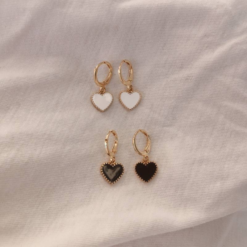 Gold Plated Heart Huggies „Anna" Gold Plated Heart Huggies „Anna" von Shesapearl