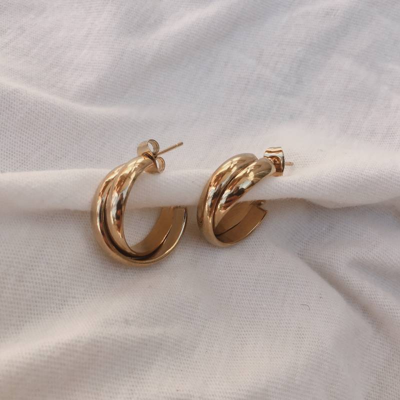 Gold Plated Hoops „Georgia" von Shesapearl