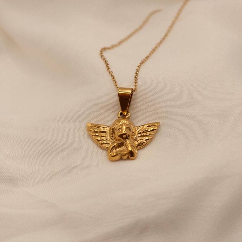 Gold Plated Waterproof Angel Necklace "Rhiannon" Gold Plated Waterproof Angel Necklace "Rhiannon" von Shesapearl