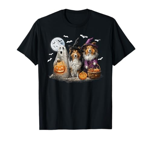 Herren Damen Shetland Sheepdog Happy Halloween Dogs Lover T-Shirt Herren Damen Shetland Sheepdog Happy Halloween Dogs Lover T-Shirt von Shetland Sheepdog Dog Pumpkin Happy Halloween