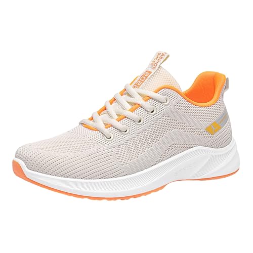 Shffuw Sneaker Damen Leicht und Bequem rutschfest Orthopädische Laufschuhe Ergonomischer Schmerzlinderungs-Schuh Shock Absorbing Turnschuhe Atmungsaktiv Sportschuhe Einfarbig Flache Walkingschuhe von Shffuw