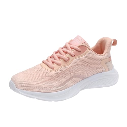 Shffuw Sneaker Damen Leicht und Bequem rutschfest Orthopädische Laufschuhe Ergonomischer Schmerzlinderungs-Schuh Shock Absorbing Turnschuhe Atmungsaktiv Sportschuhe Einfarbig Flache Walkingschuhe von Shffuw