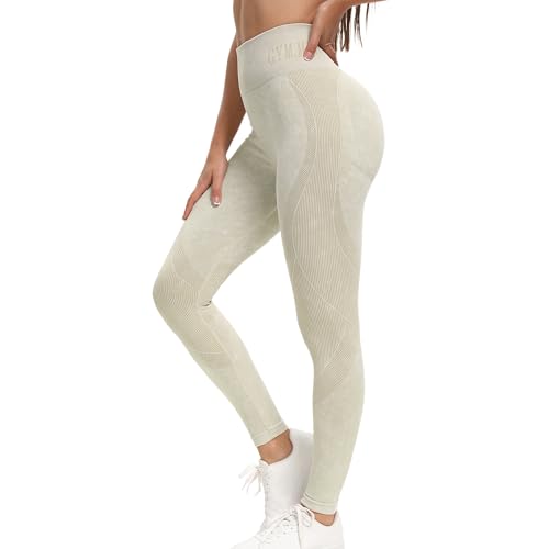 Shgiloo Leggings für Frauen Nahtlose Stretch Gym, hohe Taille Butt Lifting Yoga Pants, Buttery Soft Tummy Control Sports Tights von Shgiloo