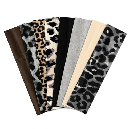 8 Stk Haarband Damen Sommer Breit Headbands,Stirnband Damen Sport,Weiches rutschfeste Stirnbänder,Dünn Elastische Haarbänder für Kosmetik Yoga Exercise Laufen Fitness Gym(Leopardenmuster, Einfarbig) 8 Stk Haarband Damen Sommer Breit Headbands,Stirnband Damen Sport,Weiches rutschfeste Stirnbänder,Dünn Elastische Haarbänder für Kosmetik Yoga Exercise Laufen Fitness Gym(Leopardenmuster, Einfarbig) von ShiFaKa