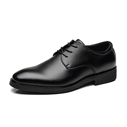 Business Schuhe Herren Anzugschuhe Hochzeitsschuhe Lederschuhe Schnürhalbschuhe Oxford Derby Schuhe Aus Kunstleder Schwarz 44 von ShiFan