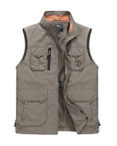 Männer Casual Weste Outdoor Vest Multi Pocket Atmungsaktives Mesh Für Fotografie Angeln Kaki 4XL Männer Casual Weste Outdoor Vest Multi Pocket Atmungsaktives Mesh Für Fotografie Angeln Kaki 4XL von ShiFan