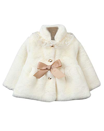 ShiFan Baby Jacke Gesteppte Mit Kunstpelzkragen Für Mädchen 2-6 Jahre Beige 80 von ShiFan