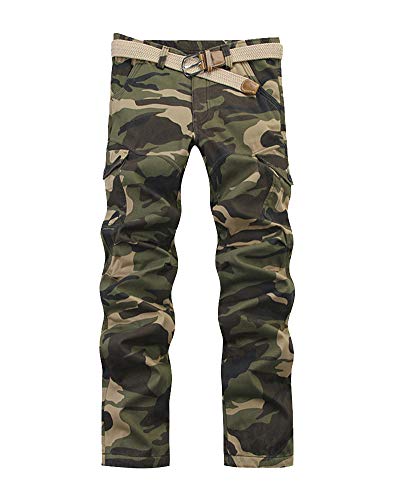 ShiFan Thermohose Herren Cargo Arbeit Camo Hose Outdoor Camping Wandern Gefütterte Hosen Camouflage 2 34 von ShiFan