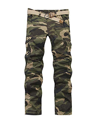 ShiFan Thermohose Herren Cargo Arbeit Camo Hose Outdoor Camping Wandern Gefütterte Hosen Camouflage 2 36 von ShiFan