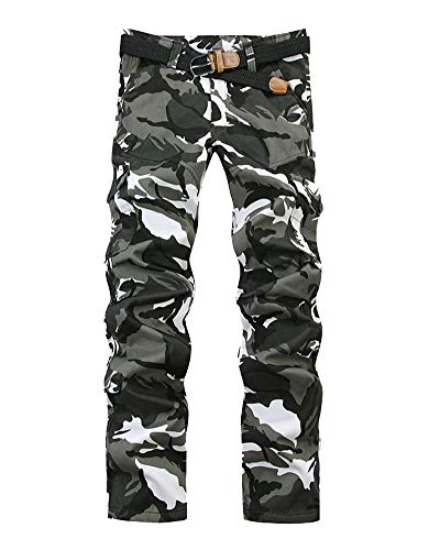 ShiFan Thermohose Herren Cargo Arbeit Camo Hose Outdoor Camping Wandern Gefütterte Hosen Camouflage 31 von ShiFan