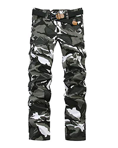 ShiFan Thermohose Herren Cargo Arbeit Camo Hose Outdoor Camping Wandern Gefütterte Hosen Camouflage 33 von ShiFan