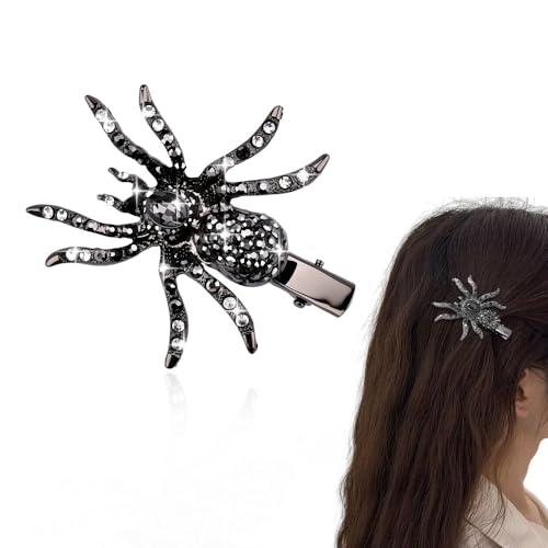Halloween Haarspange Spinne Clip Haarspange Damen Zubehör Halloween Cosplay Gothic Haarspange Spinne Mädchen von ShiQiao Spl