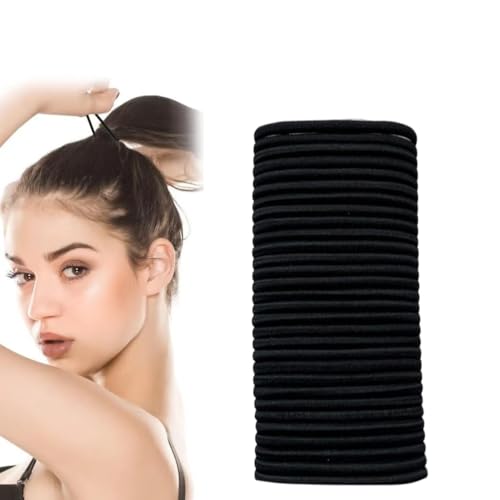 Haargummis, 30 Stück Damen Haarschmuck, 4mm ohne Metall Klein Elastisch Haarbänder Pferdeschwanz Inhaber Haarzubehör Dünne Für Mann Frauen, Schwarz Haargummis, 30 Stück Damen Haarschmuck, 4mm ohne Metall Klein Elastisch Haarbänder Pferdeschwanz Inhaber Haarzubehör Dünne Für Mann Frauen, Schwarz von ShiWuYou