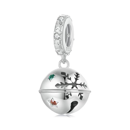 925 Sterling Silber Charm Anhänger für Pandora Armbänder, Weihnachtsglocken Perlen Charm Schmuckgeschenk für Frauen und Mädchen von ShiYu