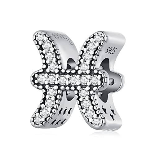 Fische Charms Anhänger für Pandora Armbänder, 925 Sterling Silber 12 Horoskop Sternbild Charm, Damen Schmuck Geschenk mit Box Fische Charms Anhänger für Pandora Armbänder, 925 Sterling Silber 12 Horoskop Sternbild Charm, Damen Schmuck Geschenk mit Box von ShiYu