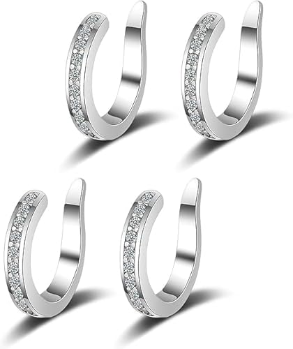 2025 Zafiller Ohrclip, Ohrkorrektor Non Piercing Ohren Manschette Knorpel Ohrringe, Pierceless Ears Cuff Ohrring für Frauen, Tragbare & Verstellbare Fake Ohrringe, 11 mm, Kupfer, Kein Edelstein von Shibeikadi