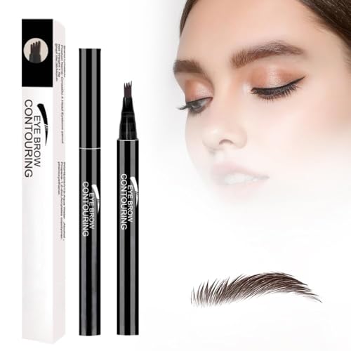4-Head Split Waterproof Eyebrow Pencil, 2025 Microblading Eyebrow Pen Eye Brow Pencils for Women, 3D Creates Natural Looking Brows Eye Eyebrow Makeup Eyebrow Pen (Brown) von Shibeikadi