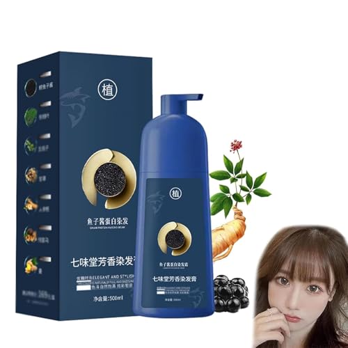 Haarfärbecreme auf pflanzlicher Basis, Blasenpflanzen-Haarfärbe-Shampoo, Proteinfarbschutz, Haarfärbecreme, koreanisches Haarfärbe-Shampoo, Haarfarbe für Damen und Herren, Teebraun von Shibeikadi