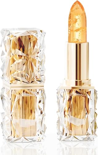 Transferproof Color Changing Lipstick, Gold Crystal Ph Lipstick Color Changing, Long Lasting 24 Hours Moisturizing Glossy Shine Lip Gloss for Women. (02) von Shibeikadi
