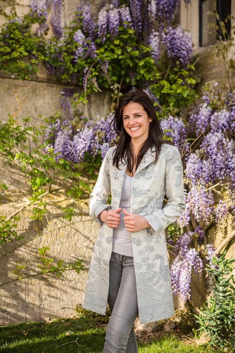 Blass Grau Kaschmir Baum Des Lebens Muster Damen Mantel Mantel, Mutter Der Braut, Hochzeit Gast Outfit, Tragen Mit Jeans, Plus Größe, Petite von ShibumiStyle