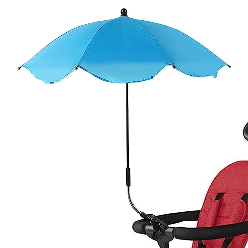 Babyschirm Kinderwagen Sonnenschirm mit Klemme verstellbar | Sonnenschirm kinderwagen | Kinderwagen-Sonnenschutz | Regenschirm für Kinderwagen mit Klemme für Kleinkinder von 1–3 Jahren von Shichangda