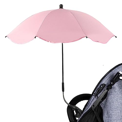 Babyschirm Kinderwagen Sonnenschirm mit Klemme verstellbar | Sonnenschirm kinderwagen | Kinderwagen-Sonnenschutz | Regenschirm für Kinderwagen mit Klemme für Kleinkinder von 1–3 Jahren von Shichangda