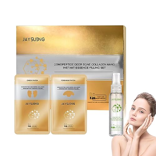 Conopeptid-Essenz-Set, Conopeptide Deer Bone Forehead Lift Essence Filling Patches, Face Firming Essence Filling Patch Set, feste, pralle Haut für trockene Haut, revitalisiert feine Linien Shichangda von Shichangda