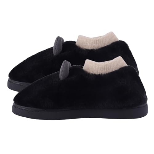 Flauschige Hausschuhe für Damen, flauschige Hausschuhe für den Winter | Rutschfeste Indoor-Hausschuhe - Slip-On-Schuhe, Baumwoll-Hausschuhe, süße Plüsch-Hausschuhe, Indoor-Outdoor-Schuhe, Shichangda von Shichangda