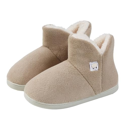 Flauschige Stiefeletten für Damen - Bequeme warme Slipper-Stiefel Winterstiefeletten | Modische, warme, lässige Outdoor-Stiefel für alte und junge Menschen Shichangda von Shichangda