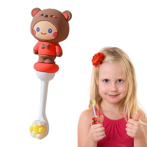 Kinderzahnbürste - Niedliche 3D-Cartoon-Styling-Zahnbürste für Kleinkinder,Kinderzahnbürste ohne Geruch mit weichen Borsten, Kleinkindzahnbürste für Kinder von 1–6 Jahren von Shichangda