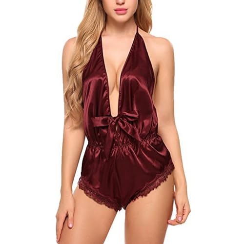 Sexy Body Dessous | Verstellbarer, tiefer V-Sexy-Body,Sexy Outfit für Frauen für Dessous-Party, Brautparty, Flitterwochennacht, Hochzeitsnacht Shichangda von Shichangda