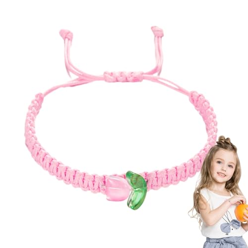 Shichangda Blumenarmband, handgefertigtes gewebtes Stoffarmband, Tulpen-String-Armbänder, Verstellbares handgefertigtes Boho-Armband für Frauen, Teenager von Shichangda