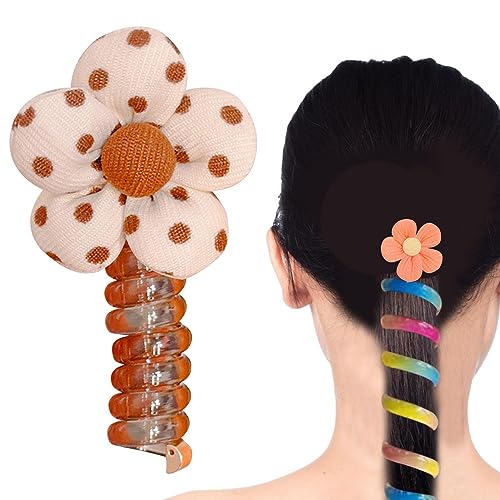 Spiral-Haargummis,Pferdeschwanzhalter für Teenager | Stilvolle und wasserfeste Haargummis, Twisty-Haargummi, transparente Spiral-Haargummis, Haar-Accessoires für Kinder von Shichangda