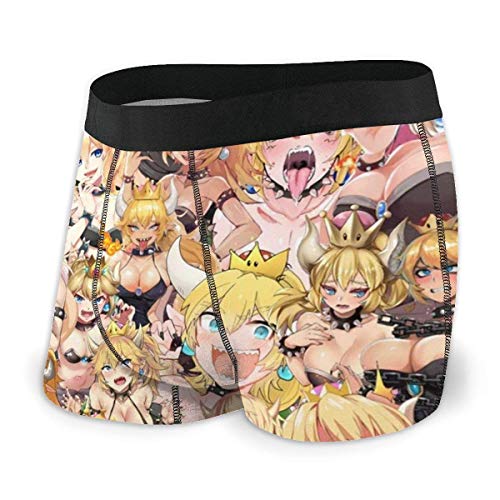 Shichangwei Herren Boxer Brief Men's Boxer Brief Underpants Anime Ahegao Colorful Printed Cotton Underwear Black von Shichangwei