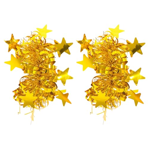 Shienfir Blumenschmuck, buntes Handgelenk-Blumenband, 2 Stück, für Kinder, Tanzstern-Dekoration, leuchtende Farben, elastisches Gummi-Armband, für Kinder, Performance, Party, goldfarben von Shienfir