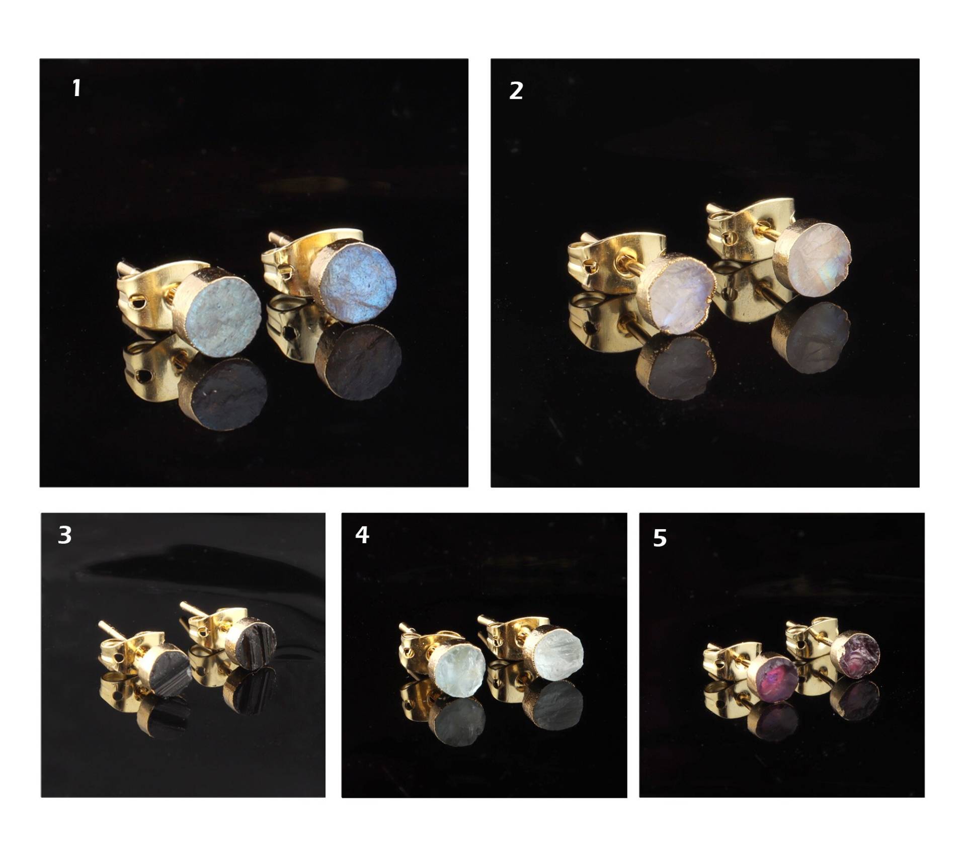 5 Mm Runde Form Winzige Natürliche Edelstein Vergoldete Ohrstecker, Aquamarin Amethyst Labradorit Ohrstecker Push Back Ohrringe 5 Mm Runde Form Winzige Natürliche Edelstein Vergoldete Ohrstecker, Aquamarin Amethyst Labradorit Ohrstecker Push Back Ohrringe von ShifaJewels