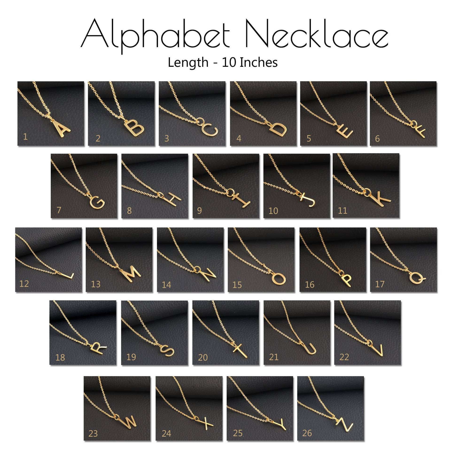 Alphabet Halskette Zierliche Initial | Messing Vergoldet Kabel Kette Personalisierte Name Geschenk Für Sie von ShifaJewels