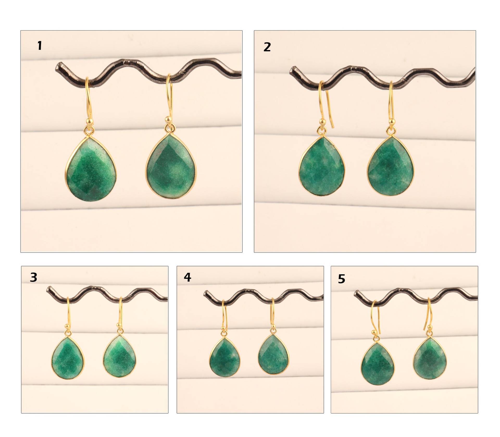 Gefärbte Smaragd Ohrringe | Karo Gefärbt Vergoldet Tropfen Ohrringe, Pear Form Lünette Set Ohrring Schliff Schmuck Gefärbte Smaragd Ohrringe | Karo Gefärbt Vergoldet Tropfen Ohrringe, Pear Form Lünette Set Ohrring Schliff Schmuck von ShifaJewels