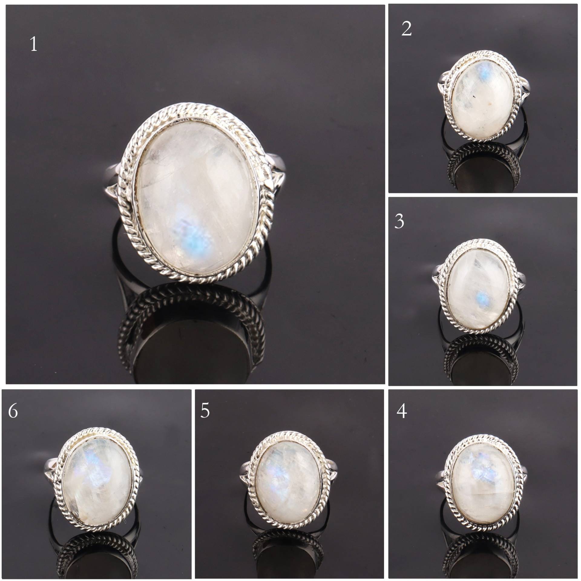 Regenbogen Mond Stein Ring | Mondstein Silber Echter Versilbert Handgemachter Größenvoller Ring, Schmuck Brautjungfern Geschenk Regenbogen Mond Stein Ring | Mondstein Silber Echter Versilbert Handgemachter Größenvoller Ring, Schmuck Brautjungfern Geschenk von ShifaJewels