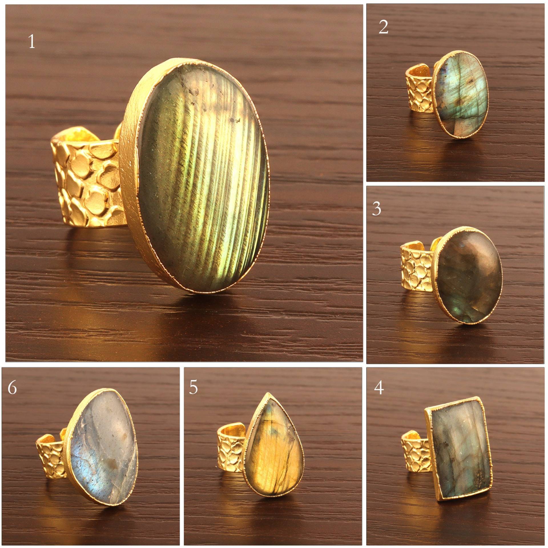 Spektrolith Labradorit Ring | Natürlicher Feuer Vergoldet Verstellbarer Krokodil Textur Breiter Band Statement Ringe Damen Spektrolith Labradorit Ring | Natürlicher Feuer Vergoldet Verstellbarer Krokodil Textur Breiter Band Statement Ringe Damen von ShifaJewels