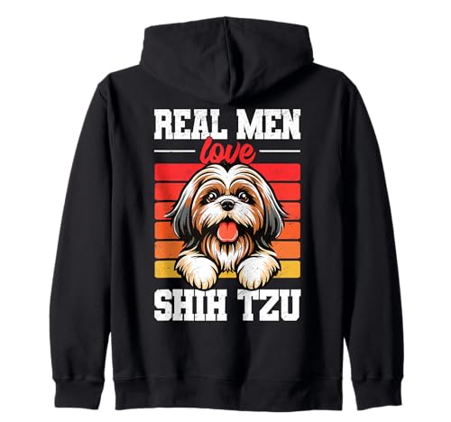Echte Männer lieben Shih Tzu Dog Kapuzenjacke Echte Männer lieben Shih Tzu Dog Kapuzenjacke von Shih Tzu For Dog Lover