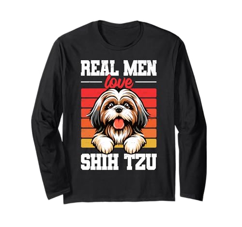 Echte Männer lieben Shih Tzu Dog Langarmshirt von Shih Tzu For Dog Lover