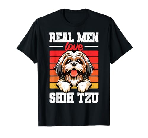 Echte Männer lieben Shih Tzu Dog T-Shirt von Shih Tzu For Dog Lover