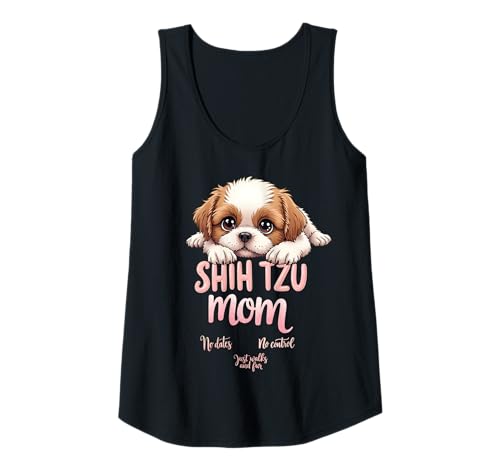 Damen Lustiges Shih Tzu Mom Dog Shih Tzu Mama Humor Zitat Tank Top von Shih Tzu Fun Designs