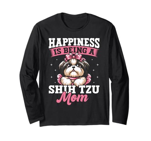 Shih Tzu Mom Dog Grafik für Frauen Mädchen Langarmshirt Shih Tzu Mom Dog Grafik für Frauen Mädchen Langarmshirt von Shih Tzu Mom Dad Designs For Dog Lover